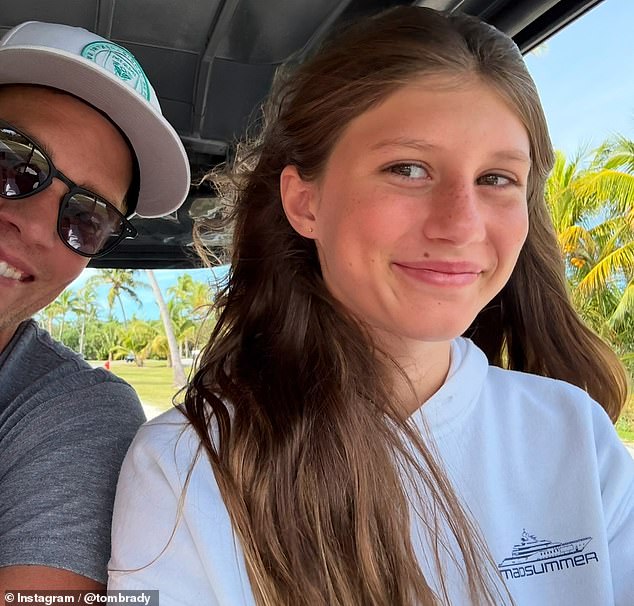 He also included a selfie with his daughter as they rode in a golf cart and had big smiles on their faces as they spent quality time together.