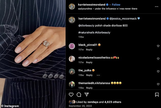 Zendaya liked a Jessica McCormack ring in September 2022