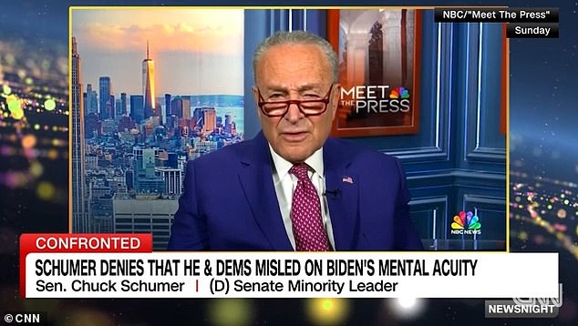 Meet the Press host Kristen Welker asked what Schumer had to say to Americans who believe Democrats have 