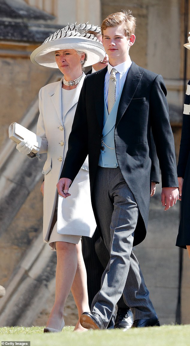 Tiggy Pettifer and her son Tom Pettifer attended the wedding of Prince Harry and Meghan Markle at St. George's Chapel, Windsor Castle on May 19, 2018.