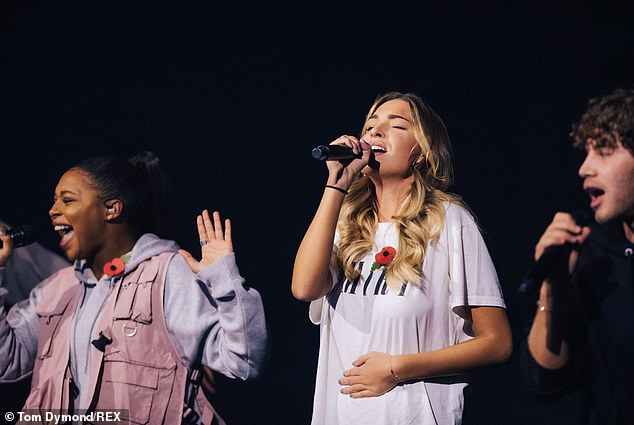 Zara is pictured during one of the X Factor rehearsals in November 2019 when the affair took place.