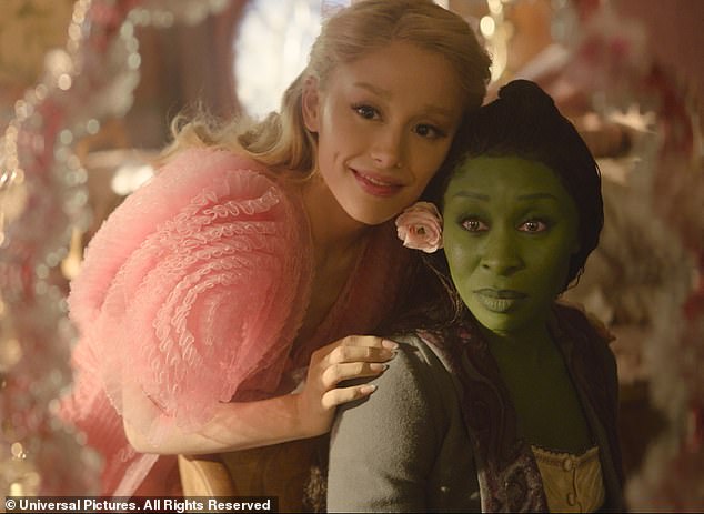 Grande was accompanied by her co-star Cynthia, who plays the Wicked Witch of the West Elphaba, and shared that she believes Glinda and Elphaba are 