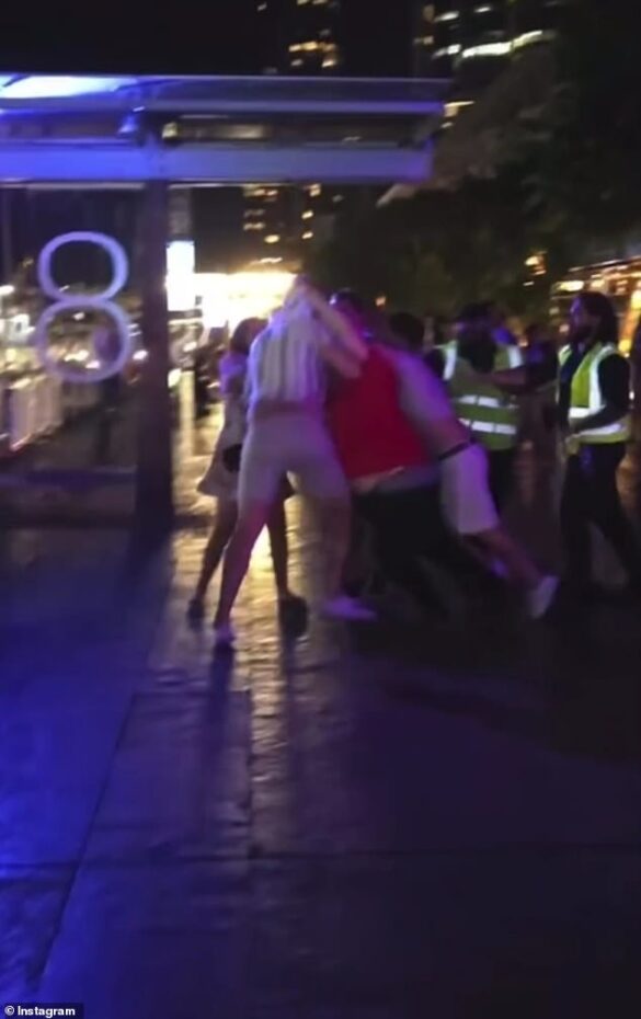 Wild Moment Ugly Brawl Breaks Out As Family Fireworks In Sydney ...