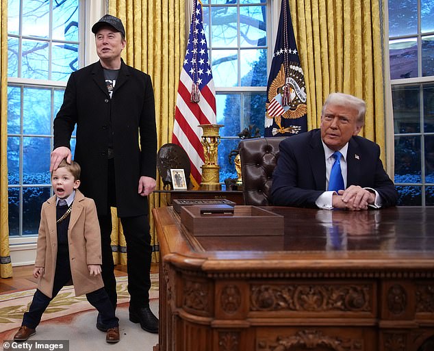 Donald Trump Hypnotized By Elon Musk's Son X When The Show Is Steal At