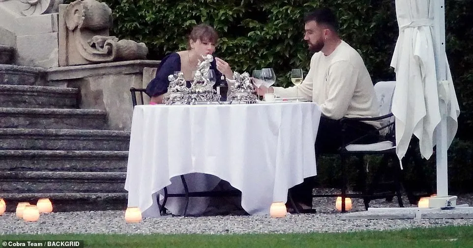 Taylor Swift And Travis Kelce Are Pictured Enjoying A VERY Romantic Date  Night At Lake Como With A Private Dinner Under The Stars, While Kansas City  Chiefs Teammate Harrison Butker Comes Under