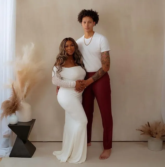 Griner (right) and his wife Cherelle (left) welcomed their first child together: a boy.